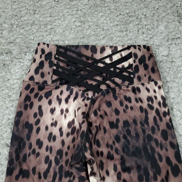 Fabletics Boost PowerHold High Waist 7/8 Leggings Spotted Black Animal Print XXS - Picture 3 of 8